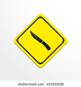 Hunting knife. Symbol. Vector icon.