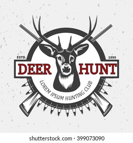 Hunting Label Deer Stock Vector (Royalty Free) 399073090 | Shutterstock