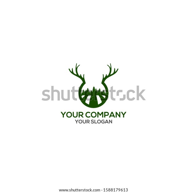 Hunting Land Logo Design Vector Stock Vector (Royalty Free) 1588179613 Shutterstock