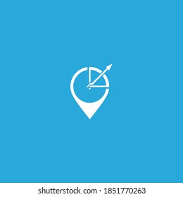 hunting location simple vector illustration