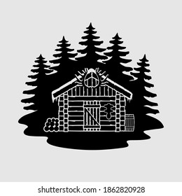 Hunting Lodge in The Woods