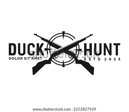Hunting logo badge or emblem for hunting club sport duck hunting stamp 
