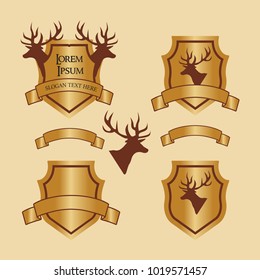 hunting logo badge and wilderness vector logo