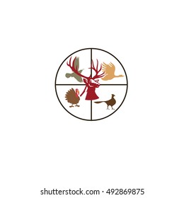Hunting logo, deer, stag vector, animal hunt