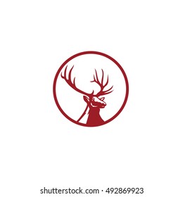 Hunting logo, deer, stag vector, animal hunt
