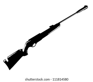 Hunting modern rifle vector isolated on white background - vector illustration image