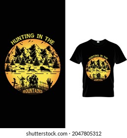 Hunting In The Mountains Halloween t-shirt design