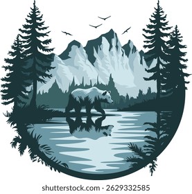 Hunting outdoor Logo design Template