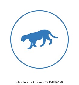 Hunting panther puma cougar icon | Circle version icon |