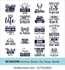 hunting quotes SVG design bundle