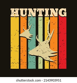 Hunting - Retro Hunting T-shirt graphic for t-shirt print.