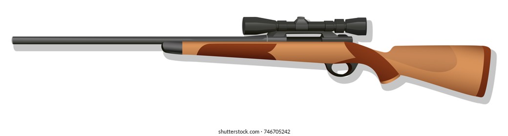 Hunting rifle graphic vector