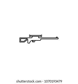 Hunting rifle icon. Element of diving, fishing and hunting for mobile concept and web apps. Thin line icon for website design and development app development. Premium icon on white background