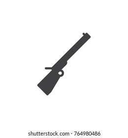 Hunting rifle icon vector, filled flat sign, solid pictogram isolated on white. Symbol, logo illustration