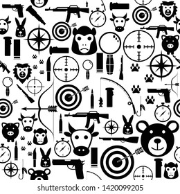 hunting seamless pattern background icon.