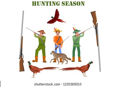 Hunting season theme concept vector illustration
