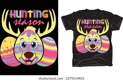 Hunting Season T-Shirt,Egg Dear Easter Day Men Funny Gift T-Shirt