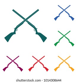 Hunting shot gun icon. Vector illustration