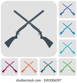 Hunting shot gun icon. Vector illustration