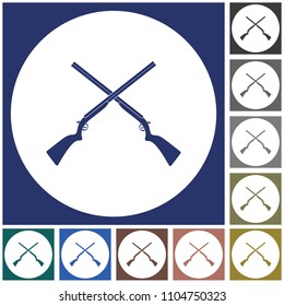Hunting shot gun icon. Vector illustration