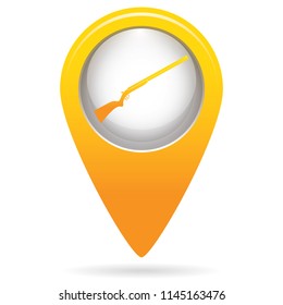 Hunting shot gun icon. Vector illustration