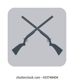 Hunting shot gun icon. Vector illustration
