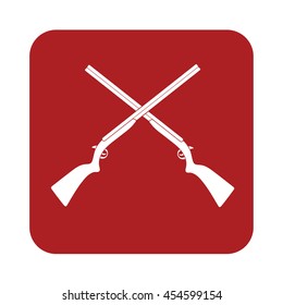 Hunting shot gun icon. Vector illustration