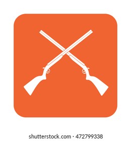 Hunting shot gun icon. Vector illustration