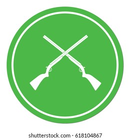 Hunting shot gun icon. Vector illustration