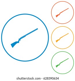 Hunting shot gun icon. Vector illustration