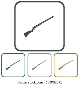 Hunting shot gun icon. Vector illustration