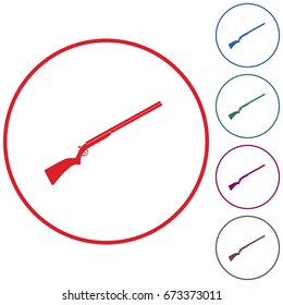 Hunting shot gun icon. Vector illustration