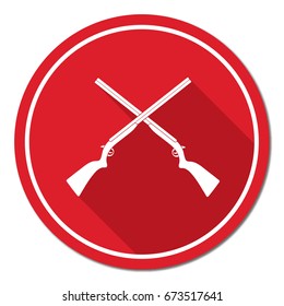 Hunting shot gun icon. Vector illustration
