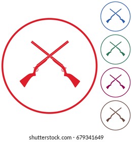 Hunting shot gun icon. Vector illustration
