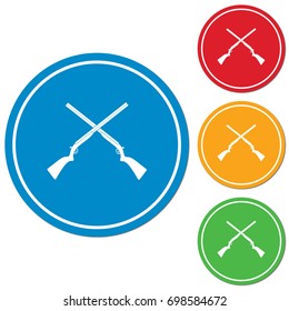 Hunting shot gun icon. Vector illustration