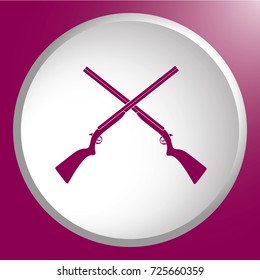 Hunting shot gun icon. Vector illustration