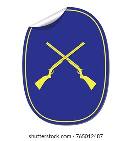 Hunting shot gun icon. Vector illustration