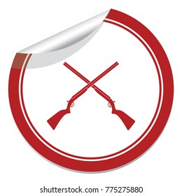Hunting shot gun icon. Vector illustration