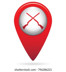 Hunting shot gun icon. Vector illustration