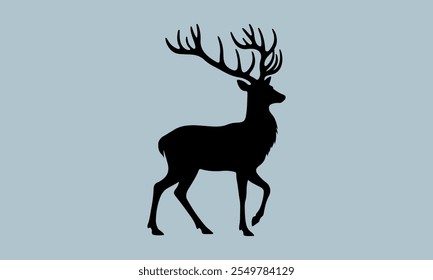  Vector de la silueta de la caza - caligrafía de la tipografía, Ilustración vectorial para la cortadora, camafeo de la silueta, Cricut aislado en el fondo blanco 