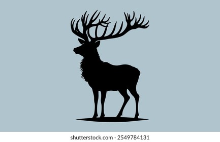 Hunting silhouette vector  - Typography Calligraphy , Vector illustration for Cutting Machine, Silhouette Cameo, Cricut Isolated on white background 