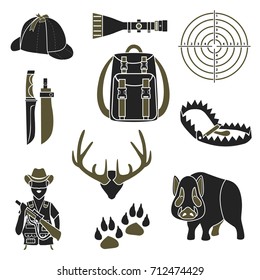 Hunting simple icons set