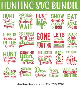 Hunting SVG Bundle.Hunting T-shirt Design SVG Bundle.