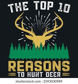 Hunting T Shirt Design With Deer Hunting T Shirt