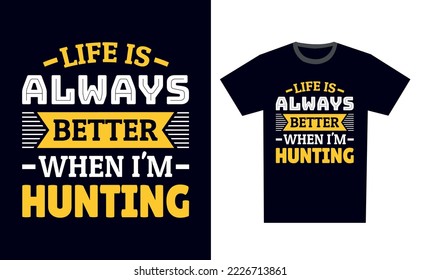 Hunting T Shirt Design Template Vector
