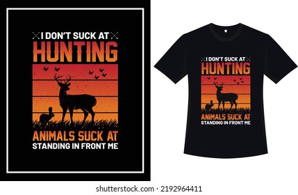 Hunting t shirt design vector graphic typography t shirt design
