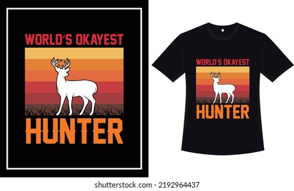 Hunting t shirt design vector graphic typography t shirt design