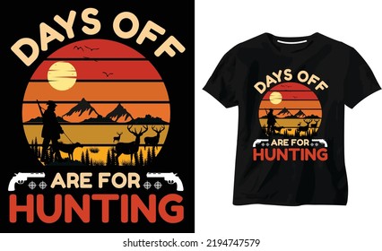 Hunting t Shirt Design Vector