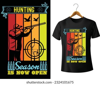 Hunting t shirt design, vector typography t-shirt design. Perfect for print items and bags, posters, cards, vector etc