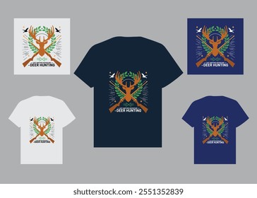 Hunting T shirt design vector creative graphic collection Vintage hunting illustration bundle